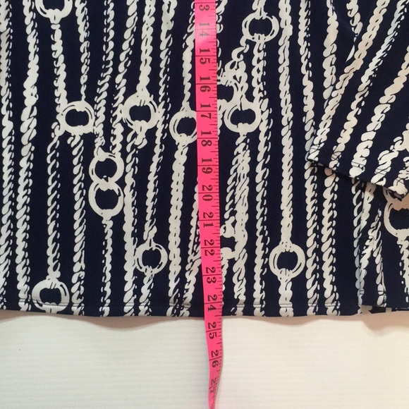 Navy and White GRACE Top . Sz XL - Picture 9 of 9